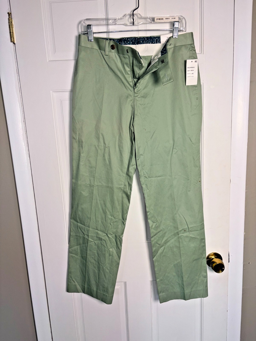 Lauren Ralph Lauren Light Green Pants 30x30 100% Cotton Original Tags Flaw